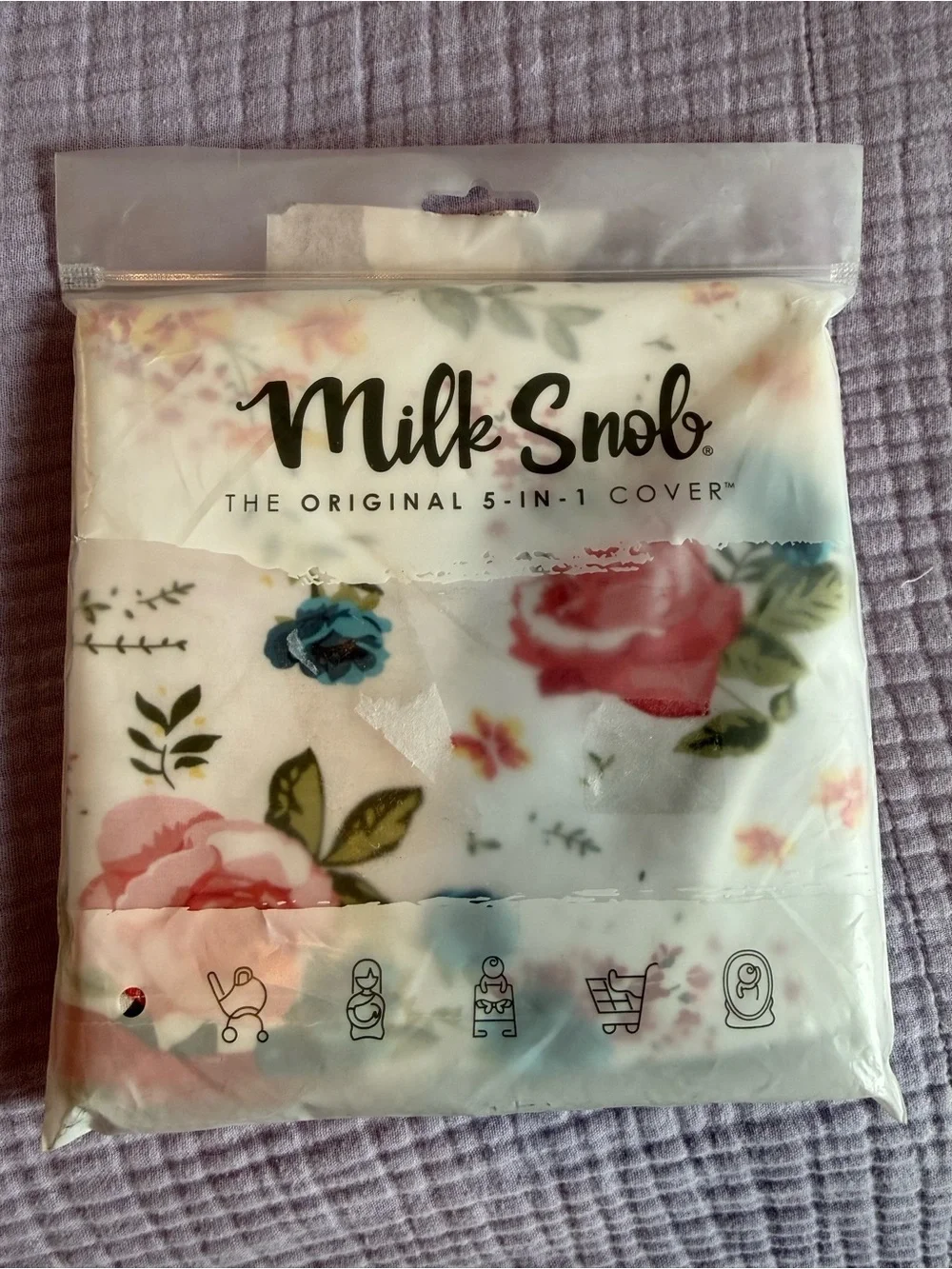 Milk Snob 5-in-1 Nursing & Car Seat Cover French Floral NWT